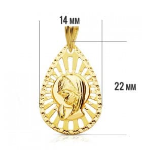 Medalla Virgen niña calada
