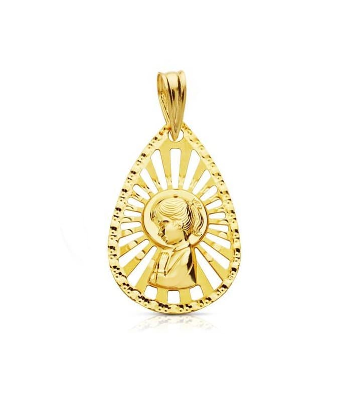 Medalla Virgen niña calada