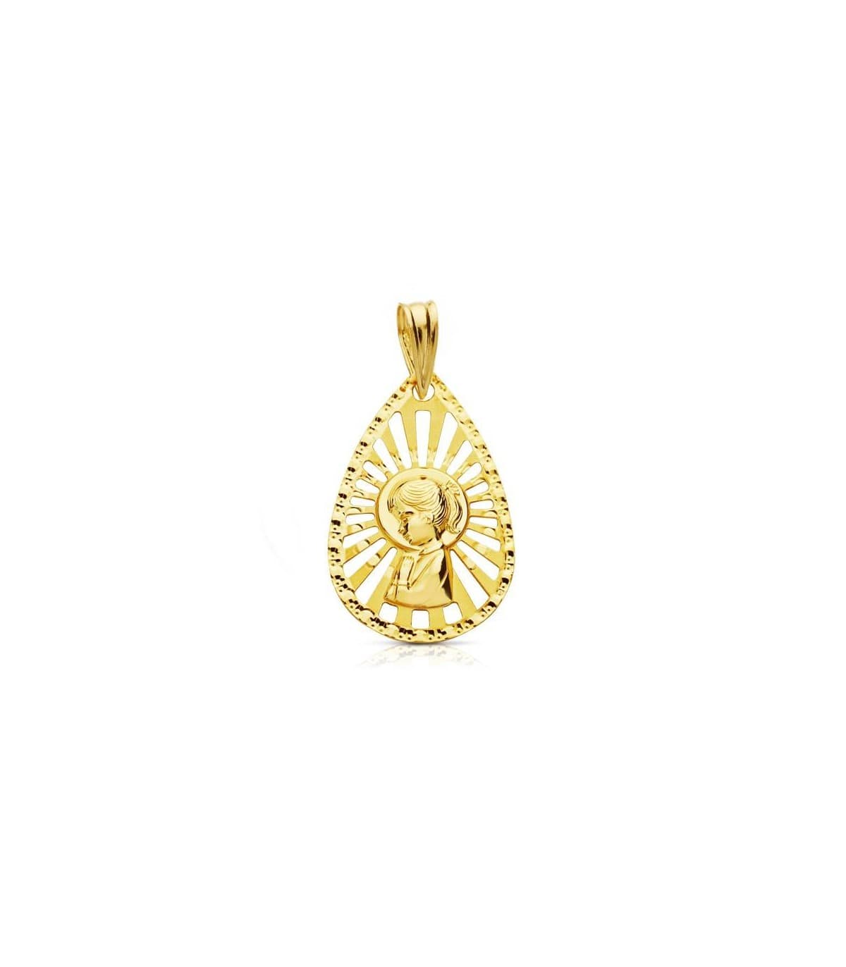 Medalla Virgen niña calada