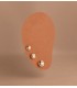 Puces d'oreilles pour bébé et femme, design Mercedes 4 mm or jaune 18 Carats