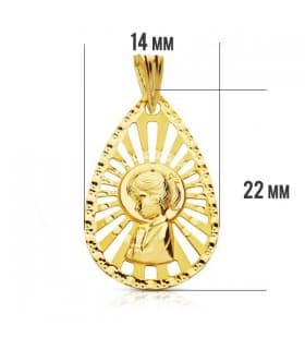Medalla Virgen niña calada