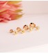Punto luce in oro giallo 18 Kt Africa 4 mm, con disegno di cuore per neonata.