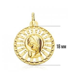 Medalla Virgen niña calada