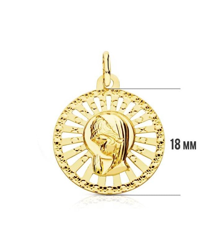 Medalla Virgen niña calada
