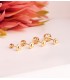 Pendientes Bebé Amalia Oro 18 Kilates 3 mm, chatones cuadrados.