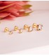 Pendientes Bebé Amalia Oro 18 Kilates 3 mm, chatones cuadrados.