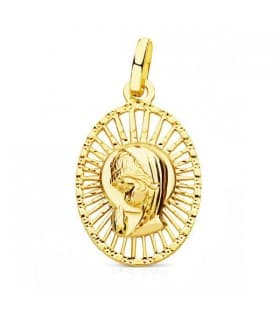 Medalla Virgen niña calada