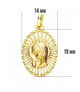 Medalla Virgen niña calada