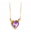 Collier femme Adore améthyste or jaune 18K