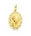 Anhänger oval 750er Gelbgold Jungfrau Maria 16657