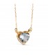 Collana donna Adore Cuore topazio oro giallo 18kt, girocolli con pietre azzurro e blu