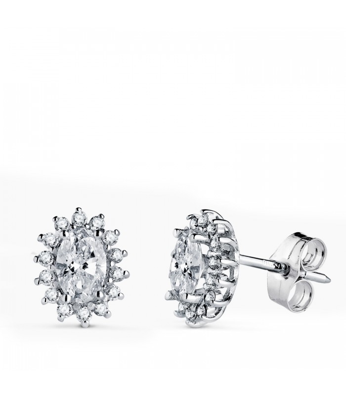 Orecchini Jasmin Diamanti Oro bianco 18Kt, gioielli donna