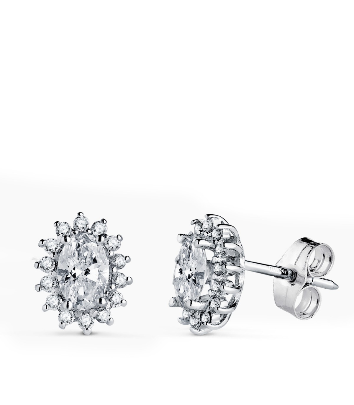 Pendientes Diamantes Jasmin Oro blanco 18K, pendientes novia