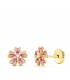 Boucles d'oreilles enfant Hawaï fleur Or 18K