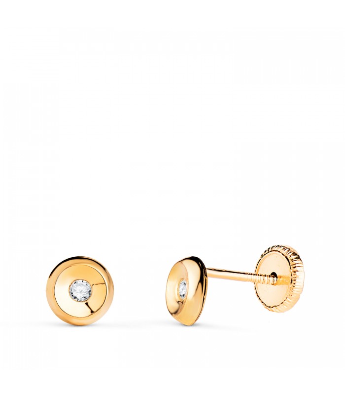 Boucles d'oreilles puces Noura Or 750 5 mm, clous d'oreilles bébé