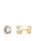 Pendientes Lara oro amarillo 18K 6mm circonita hexágono