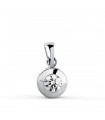 Pendentif Mercedes 7 mm Or Blanc 18K