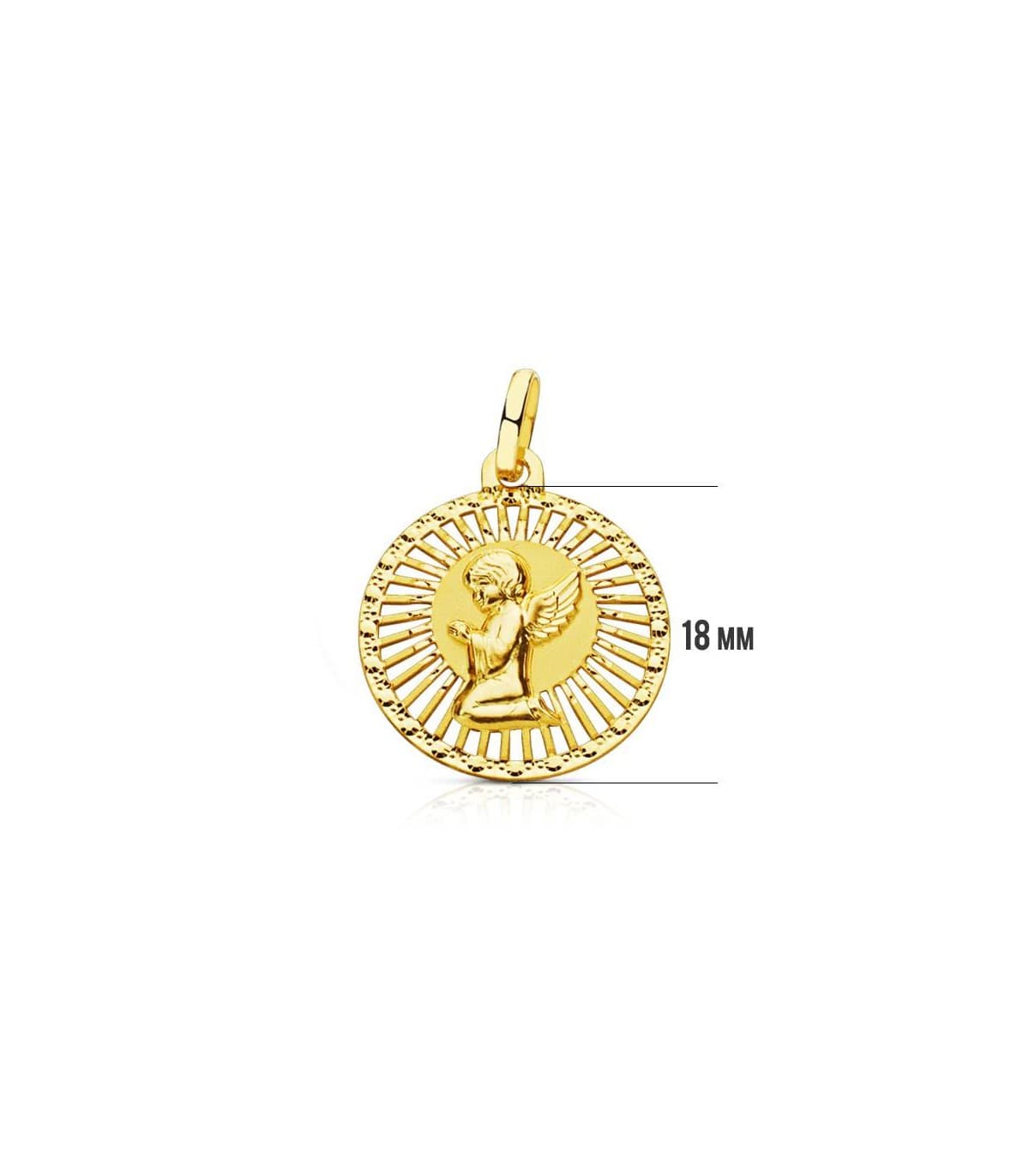 Médaille Angelot ajouré 18 Carats