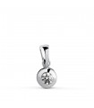 Ciondolo punto luce Mercedes 6 mm oro bianco 18kt