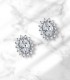 Pendientes con diamantes para novia, diamante Lab-grown