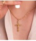 Croix Filigrane Or Jaune 18K 42 mm