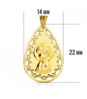 Medalla Virgen niña gota