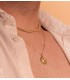 Ciondolo rigato Segno Zodiacale Cancro 18 Kt 16mm