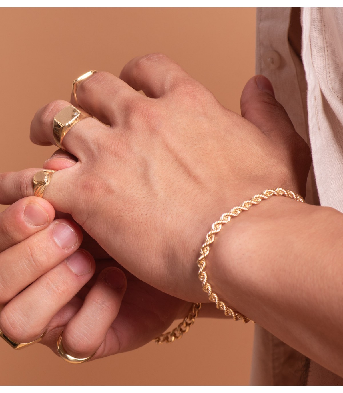 Bracciale oro 18 carati corda 20 cm
