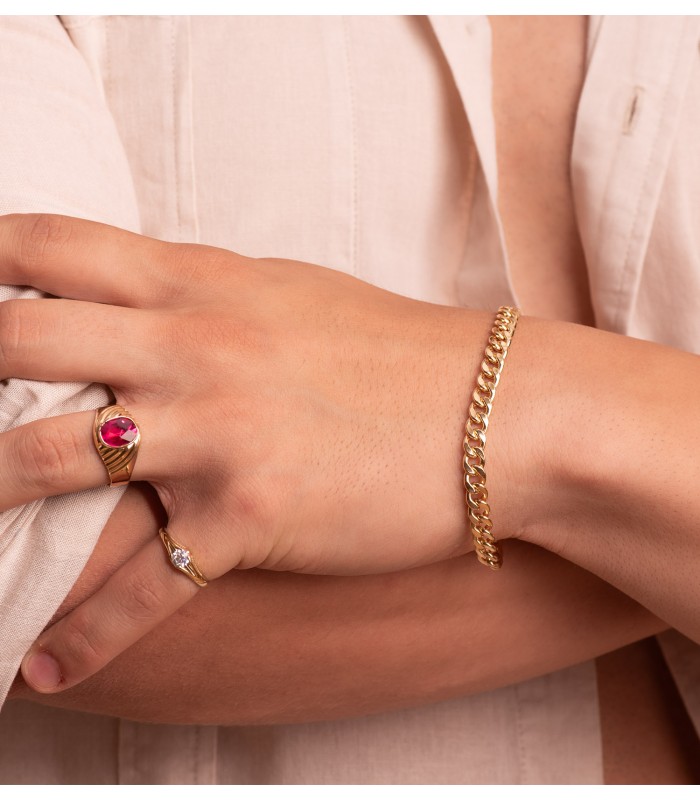 Bracciale Catena oro 18Kt 20cm 6mm Grumetta