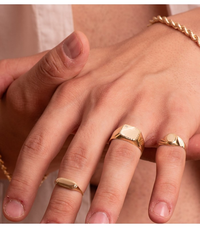 Bague Chevalière Joni 18 carats - Chevalières femmes garçons - Bijoux en ligne