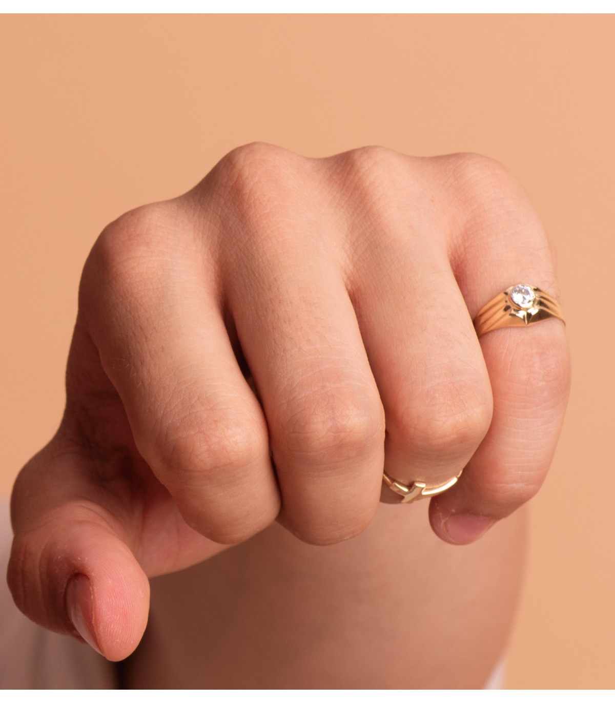 Sello mujer o cadete Alex oro 18k