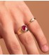 Sello caballero Roberto Oro 18K Espinela Roja