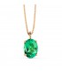 Gargantilla de mujer Nora Oro Amarillo 18K Esmeralda Oval