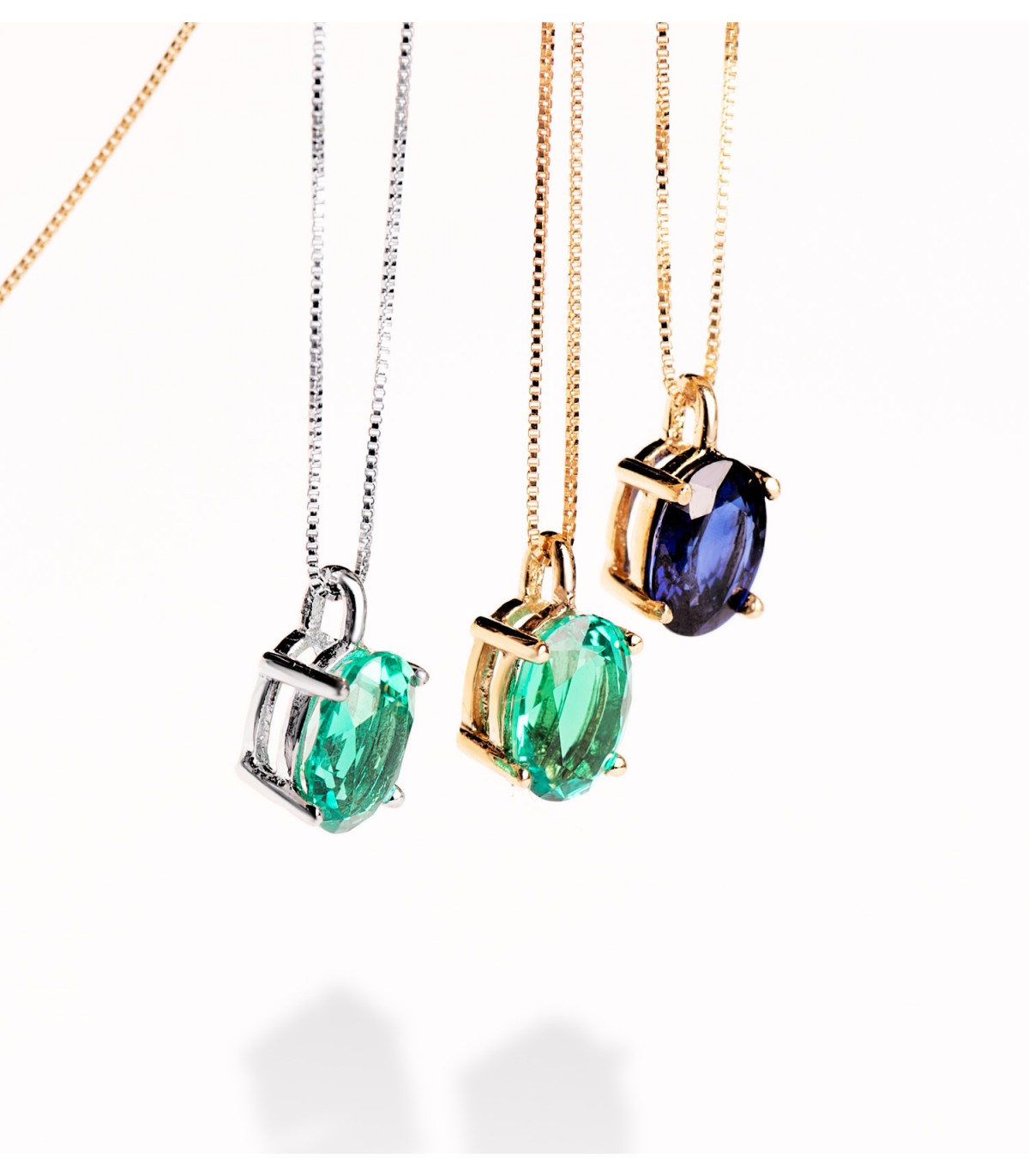 Collana smeraldo e catenina