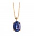 Collier pour femme Nora Or Jaune 18K Saphir Oval