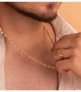 Cadena Grano de Café Oro 18K 6mm 60cm - cadenas calabrote - cadenas gruesas - cadena de oro