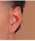 Pendientes garras 5 mm Montecarlo Oro 18K, dormilonas para niña o mujer.