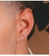 Puces d'oreilles griffes Montecarlo 4 mm Or blanc - Boucles d'oreilles enfant zircones, piercings.