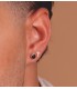 Orecchini uomo con Croce in Oro 18K e Zirconi – Gioielli per donna, uomo, bambina, piercing orecchio