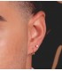 Piercing Montevideo Or Jaune 18K, zircone brillant, helix tragus, lobe, conch