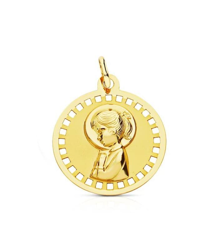 Medalla Virgen niña calada