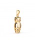Ciondolo Gufo oro giallo 18kt 19mm, ciondoli e charms, regali laurea portafortuna.