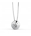 Collana punto luce Mercedes 7 mm oro bianco 18 Kt