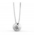 Collier Mercedes 6.5 mm Or Blanc 18K
