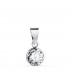 Pendentif Noly Or Blanc 18 K 6 mm, pendentifs femme solitaire avec zircone