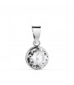 Pendentif Noly Or Blanc 18 K 7 mm