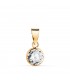 Colgante Noly Oro amarillo 18 K 6 mm, colgante mujer solitario con circonita.