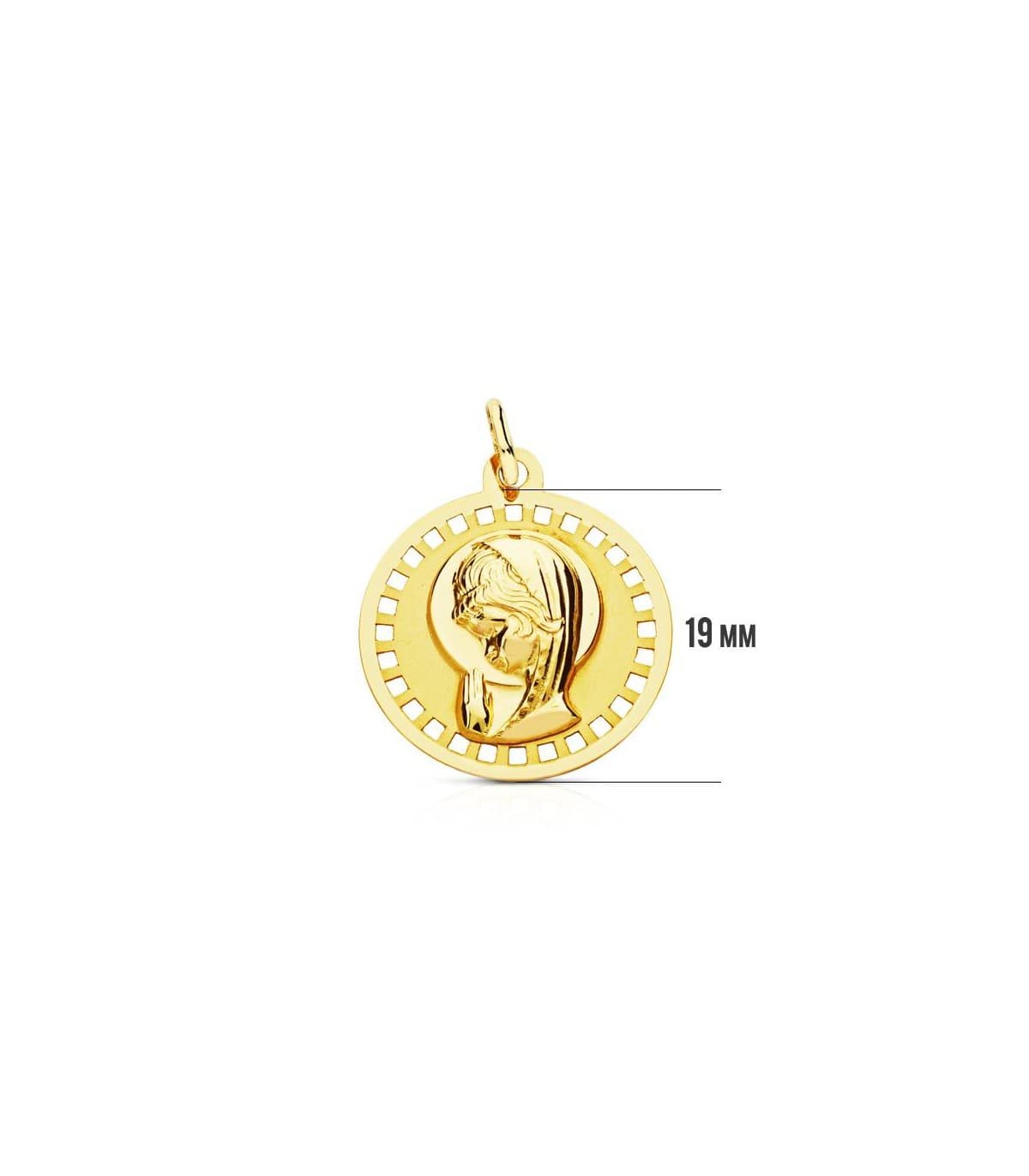 Medalla Virgen niña calada