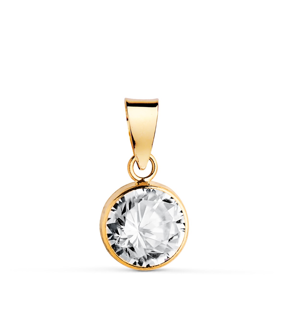 Ciondolo Noly Oro giallo 18 K 7 mm, collane punto luce da donna.