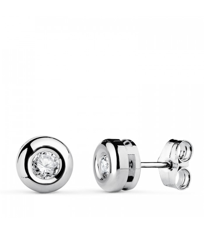 Orecchini punto luce Delicia  0,300 ct Oro Bianco 18Kt, gioielli donna.